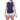 Womens Wild Flowers  Tank Navy