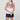 Womens Wild Flowers Racerback  Tank Mandolina and White
