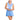Women's Dress White and Periwinkle