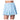 Women`s High Waist Linen Stripe  Skort Periwinkle