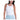 Women's Racer Rib Tank White and Wave Blue