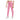 Girls' One Dri-Fit High Waisted  Leggings Magic Flamingo and White