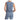 Women`s Bubble Hem Muscle  Tank Indigo